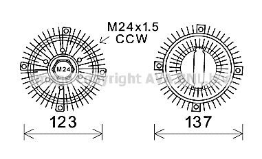 AVA QUALITY COOLING Сцепление, вентилятор радиатора FDC449